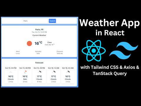 Build a React JS Weather App with Vite, Axios, Tanstack Query, Custom Hooks, and Tailwind CSS