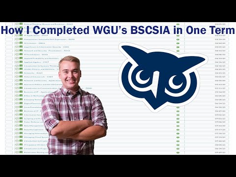 How I Completed WGU's BSCSIA In One Term (0 Transfer Credits)
