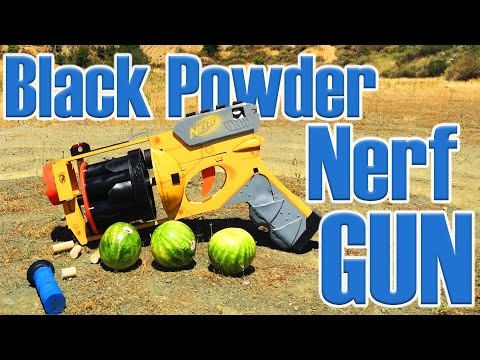 WORLD'S LARGEST NERF GUN Destroying Watermelons!! (w/ Mark Rober)