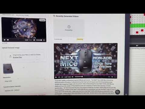 NeXT Cube Faceplate for nested Mac Mini and NeXT NON ADB Mice in Space videos for sale ,  amazing