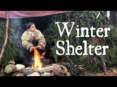 Solo Winter Camping in the 18th Century: Gear, Shelter, Fire, Clothes, and Woods ASMR