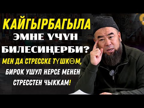 КАЙГЫРБАГЫЛА, ЭМНЕ ҮЧҮН БИЛЕСИҢЕРБИ? МЕН ДА СТРЕССКЕ ТҮШКӨМ, БИРОК УШУЛ НЕРСЕ МЕНЕН СТРЕССТЕН ЧЫККАМ