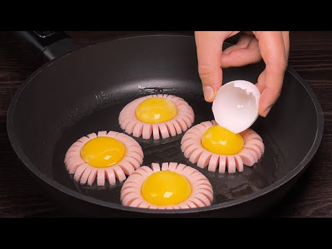 Simple and delicious recipe! Just sausages and eggs! You'll be amazed