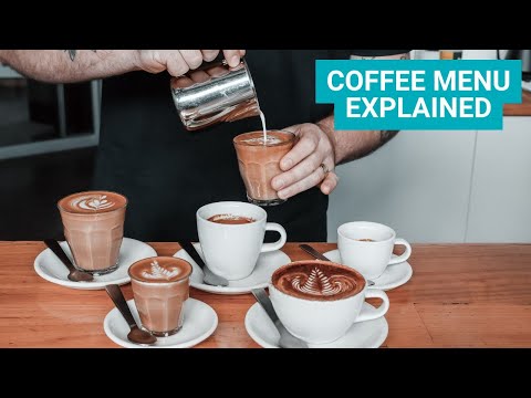 Coffee Menu Explained - What the most common coffees are and how to make them