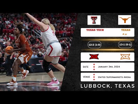 Texas Tech vs No. 10 Texas | Big 12 | 1.3.24