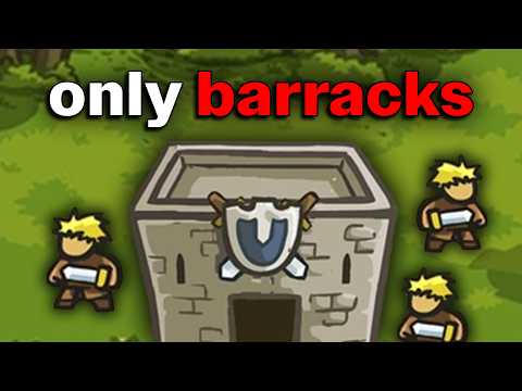 Can you beat Kingdom Rush with ONLY BARRACKS?
