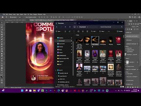 design with me (spotlight flier) from scratch