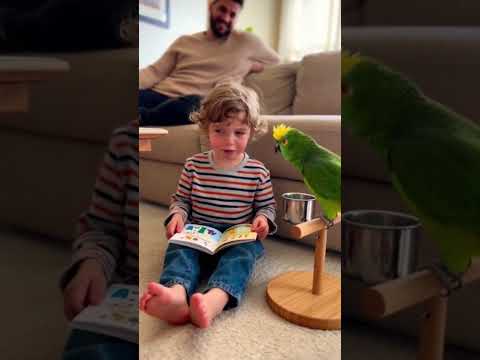 Parrot becomes a teacher 😂 #comedyshorts