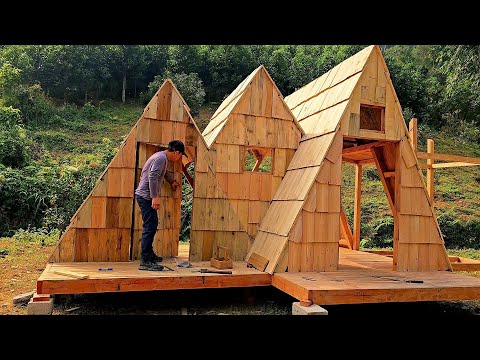 The Man off grid Cabin build |  Doors installed.