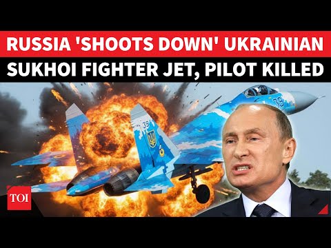 Russian Missile SHOOTS DOWN Ukrainian Sukhoi Jet Midair In Dramatic Attack Over Kharkiv? | WATCH