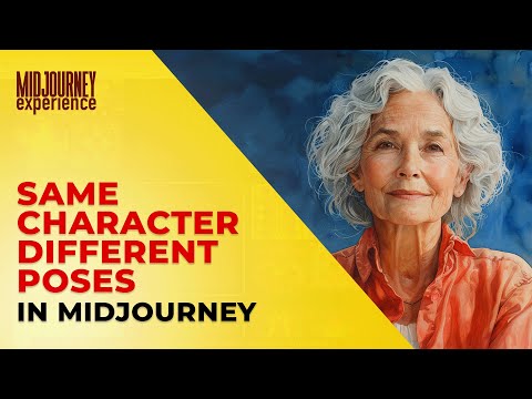 Same Character Different Poses in Midjourney
