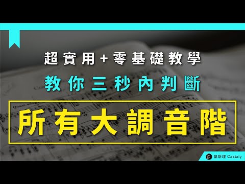 【樂理篇01】十分鐘帶你從零基礎到能識別所有大調音階、以及判斷歌曲調性！