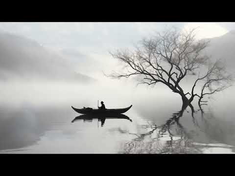 Misty Lake Solitude 4K Art (No Sound) TV ART SCREENSAVER #Tranquility #Lake #Mist #Monochrome #Art