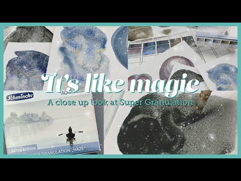 A close up look at Schmincke's Super Granulating Haze watercolour set