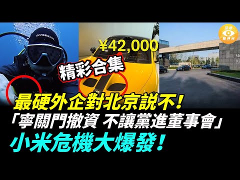 【精彩合集】「寧關門撤資 不讓黨進董事會」最硬外企對北京説不！小米危機大爆發！