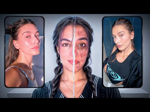 تو 1 هفته با رازهای روتین هیلی بیبر پوستمو شیشه ای کردم! | باورم نمیشه😭 | Gherti Talk