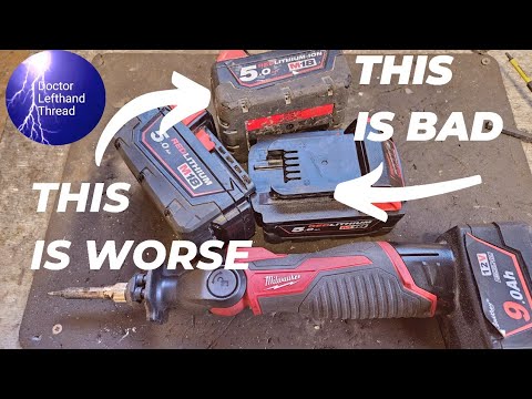 Fixing 3 M18 batteries with 3 different faults