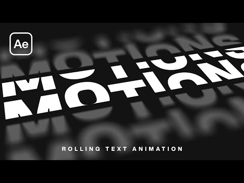 Create Rolling Text Animation Tutorial in After Effects