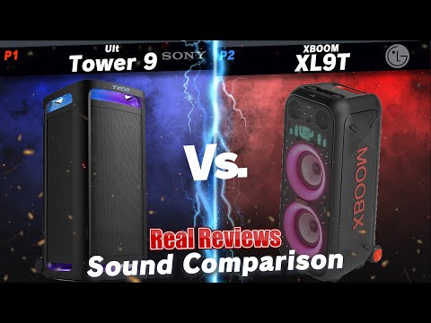 LG XBOOM XL9T VS Sony ULT Tower 9 Sound Comparison