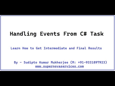 Handling Events From C# Task and Handling Final Return.
