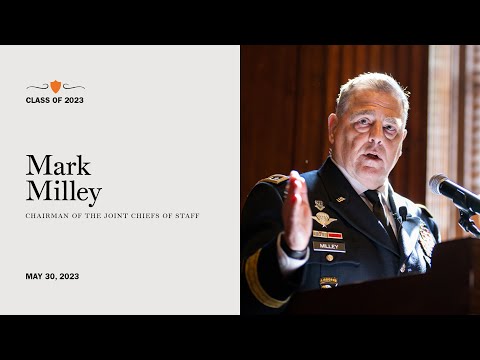 Gen. Mark A. Milley speaks at Princeton's ROTC Commissioning
