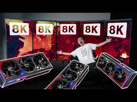 我们用三张4090点亮了五个8K电视!