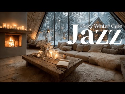 Cozy Winter Jazz Piano for Relaxing Snow Day Ambience | Warm Coffee Shop Vibes