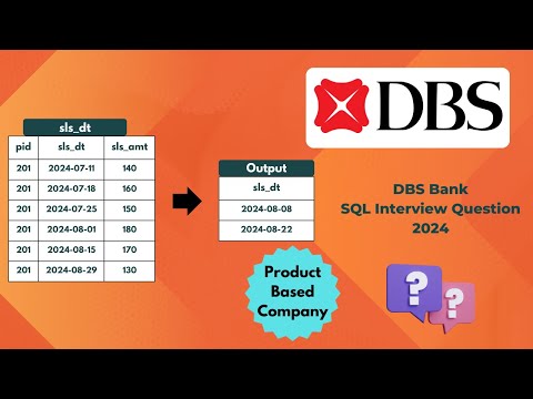 DBS Bank SQL Interview Question - Find the missing weeks in a table