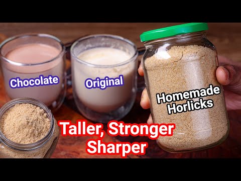 Homemade Horlicks Powder - 2 Popular Flavors Plain & Chocolate | Homemade Nutritional Supplements