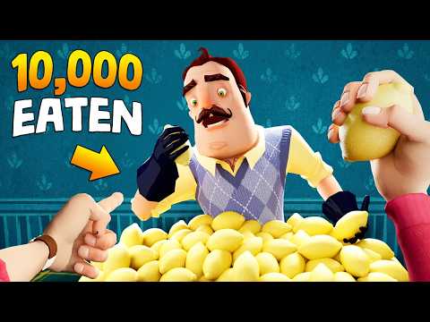 Making The Neighbor EAT 10,000 LEMONS!!! | Hello Neighbor Gameplay (Mods)