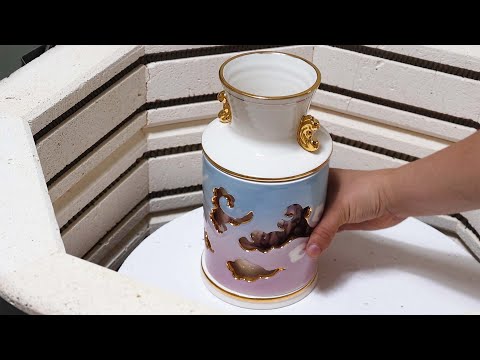 돌리는 재미가 있네,,,?🤪돌아가는 도자기 화병 만들기