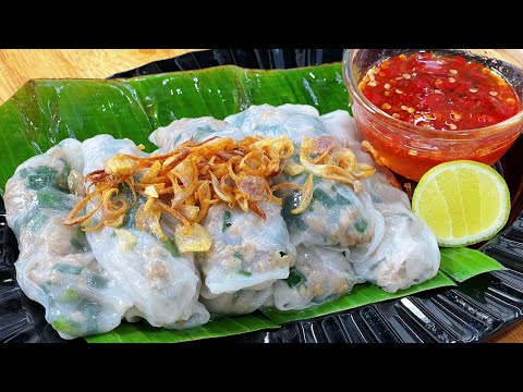 Vietnamese steamed dumplings, a recipe for soft and smooth dough with a rich and dense filling, a...