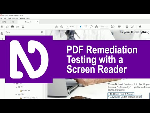 Remediating a PDF document with NVDA for Accessibility