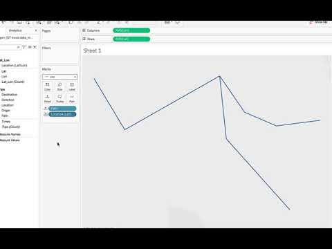Network visualization with Tableau