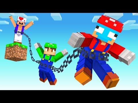 Minecraft One Chunk, But We're CHAINED TOGETHER!