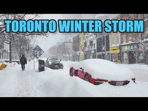 Massive Winter Storm in Downtown Toronto Walk (Jan 2026)