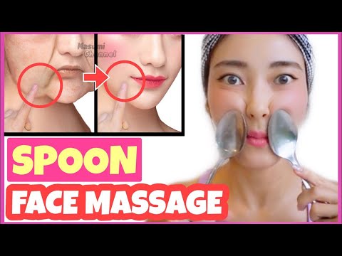 10mins🥄 Spoon Face Massage For Glowing Skin, Wrinkles! Reduce Laugh Lines, Eye Bags