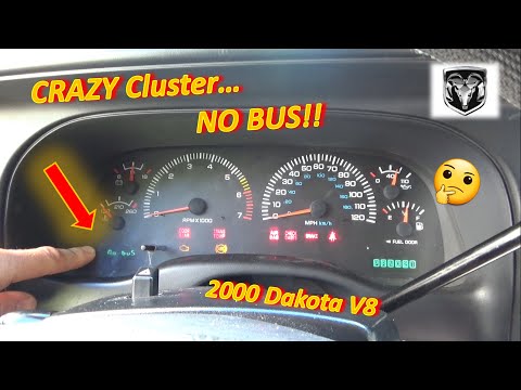 Dodge Dash is DEAD...Unless E-Brake Engaged?? ('00 Dakota: Cluster NO BUS)
