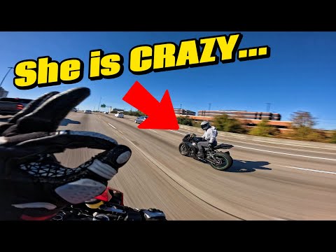 I RAN INTO A CRAZY BIKER GIRL…