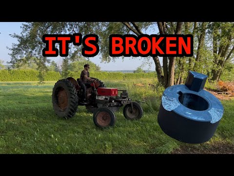 I broke my homemade electric tractor