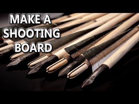 How to make a shooting board   make your own arrow shafts for warbow longbow arrows