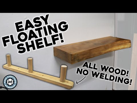 Easy Live Edge Floating Shelf - NO WELDING