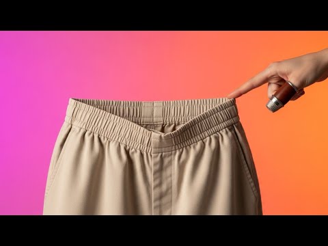 ✅Here's a tip on how to sew elastic to the waist of your trousers correctly!