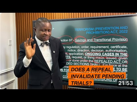 Does a Repeal Invalidate or Cancel Pending Trials?