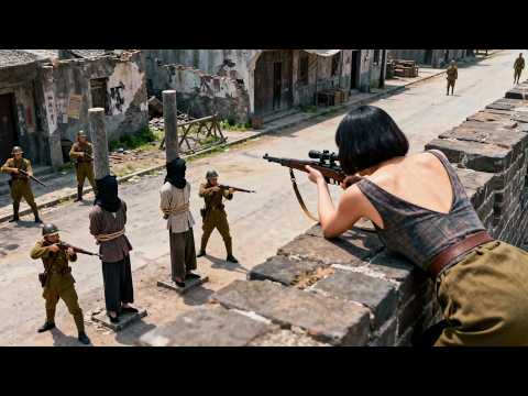 Japanese army holds villagers, kung-fu master alone, flanking tactics, hostages rescued.