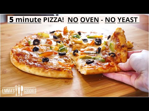 5 Minute NO OVEN , NO YEAST PIZZA! Lockdown Pizza Recipe