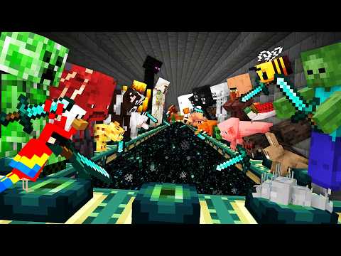 Minecraft but Every Mob Beats the Game For Me