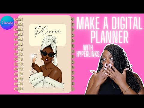 How to MAKE A DIGITAL PLANNER WITH HYPERLINKS IN CANVA | BEGINNER FRIENDLY