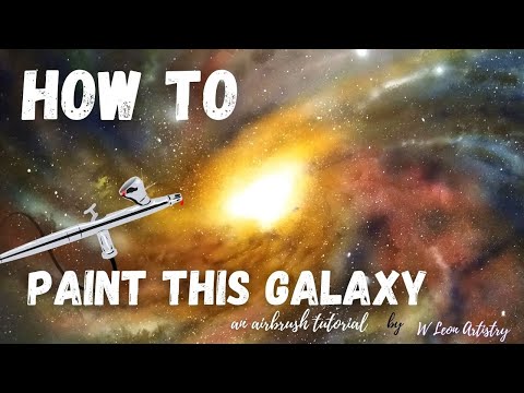 Learn to airbrush with this galaxy painting tutorial! Easy simple airbrush techniques anyone can do