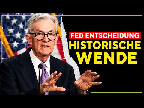 Fed senkt Zinsen trotz hoher Inflation – Historische Entscheidung (Aktien, Gold u. Bitcoin)